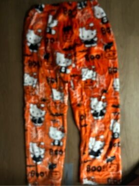 Kids Orange Halloween Character Pajama Pants